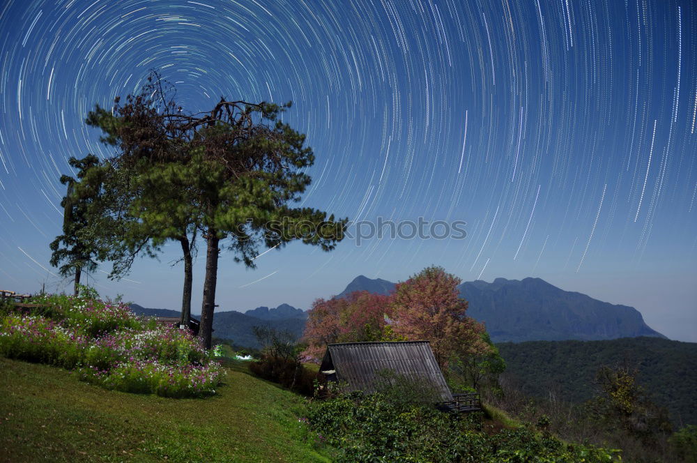 Similar – Night sky over Gsteig Calm