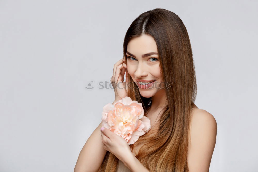 Similar – Image, Stock Photo Young healthy beautiful blonde woman in the bed eating fruits