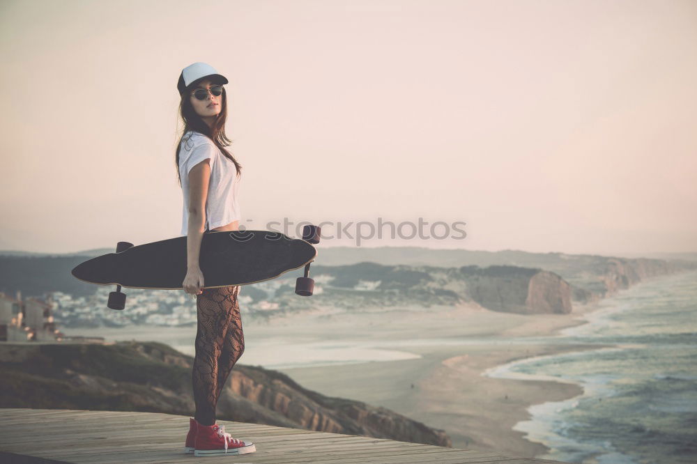 Similar – Image, Stock Photo Young adult couple kissing on beach after running workout