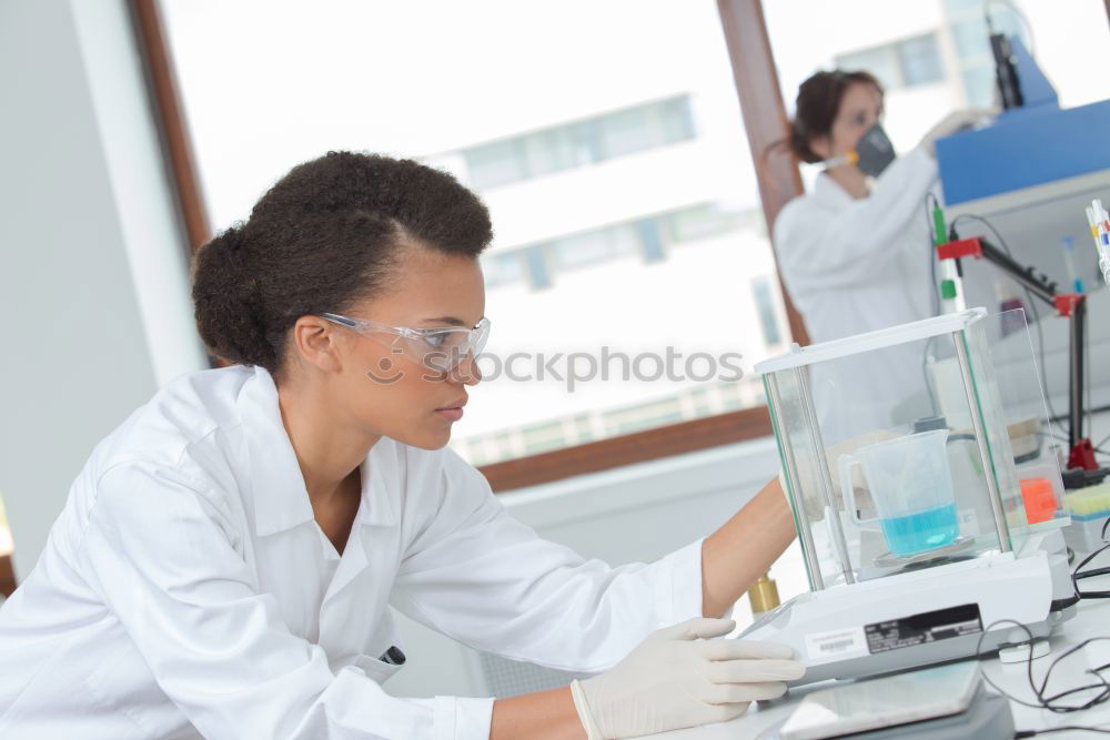 Similar – Image, Stock Photo Biologist woman working in the laboratory