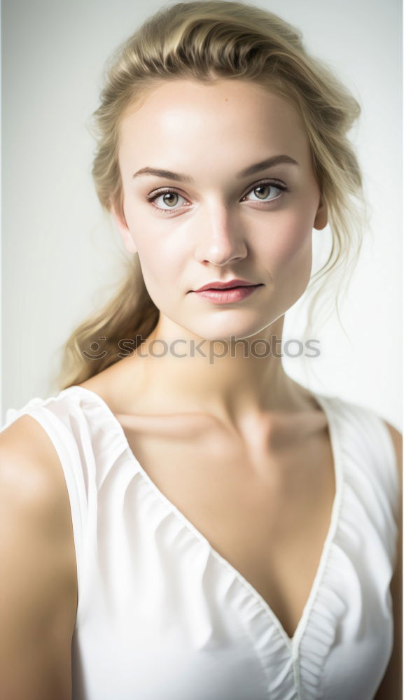 Similar – Image, Stock Photo Teenager with long blond hair