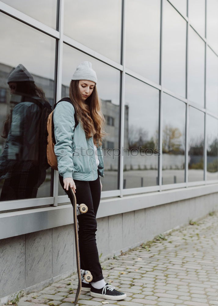 Similar – Image, Stock Photo young woman sitting on a staircase