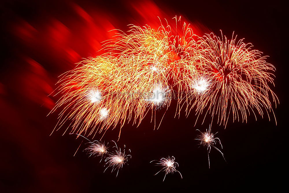 Similar – Image, Stock Photo Red fireworks on the black sky