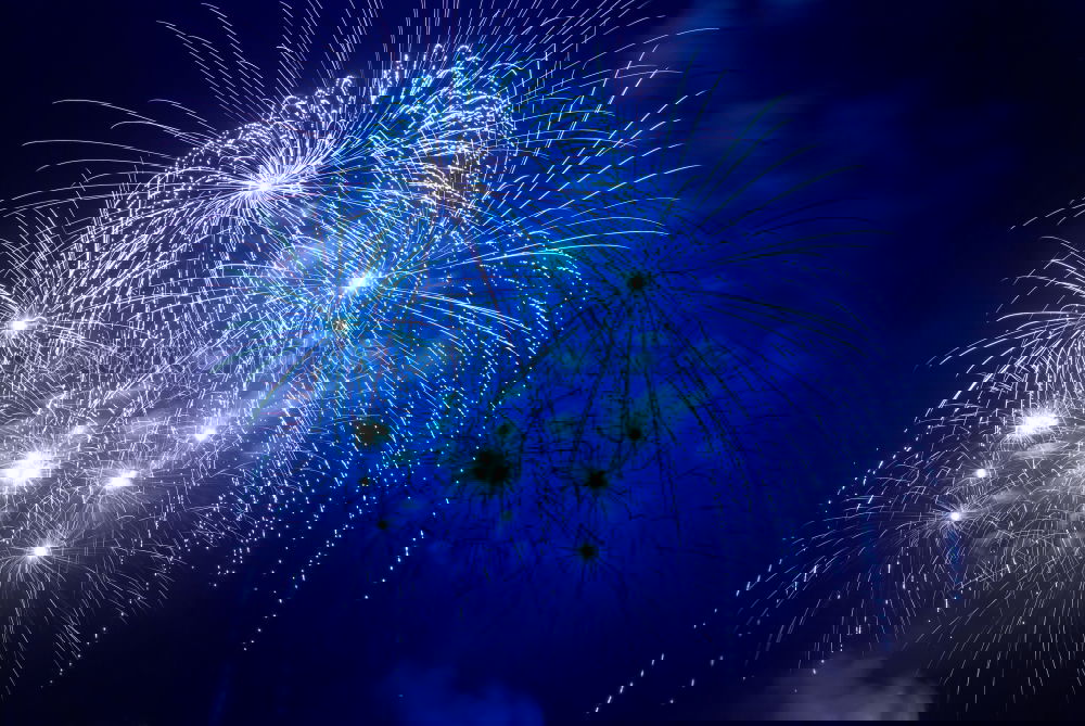 Similar – Image, Stock Photo Blue colorful fireworks on the black sky