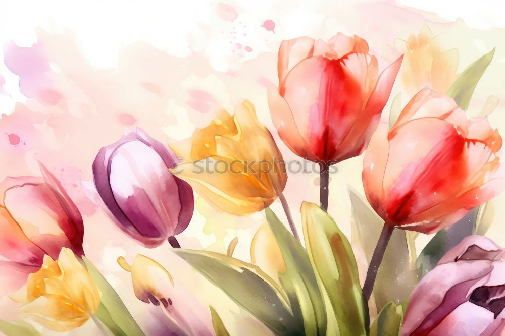 Similar – Tulips flowers in the park or garden