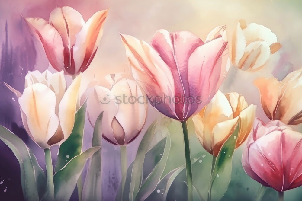 Similar – Tulips flowers in the park or garden