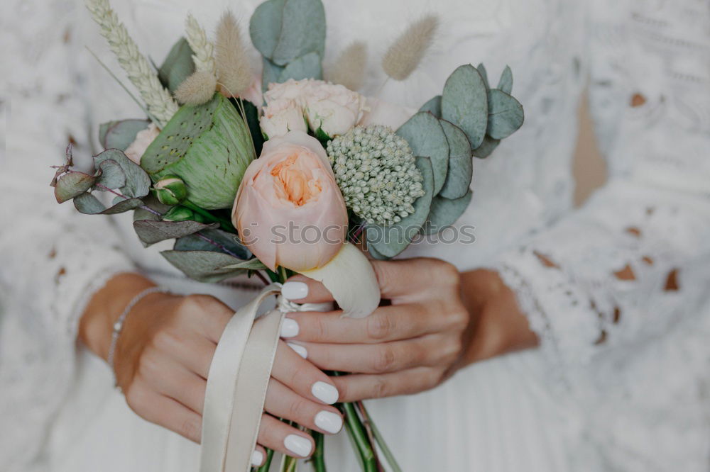 Similar – Female hand with roses bouquet of flowers