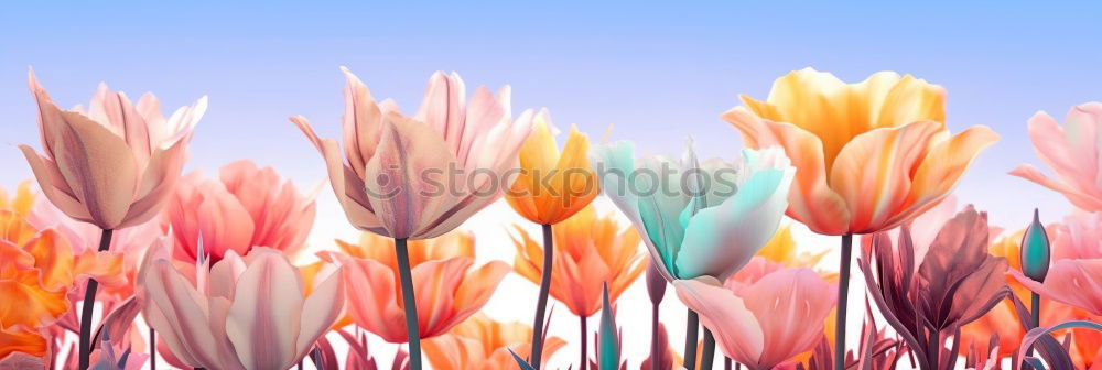 Similar – Wet Pink Tulip Flowers