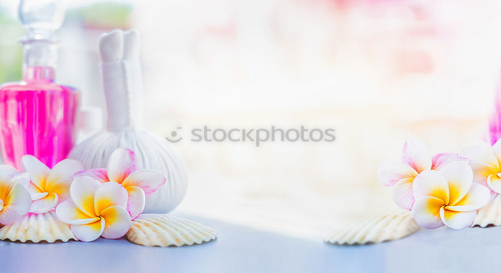 Similar – Image, Stock Photo Tropical Frangipani Flowers with Massage Herbal Stamps