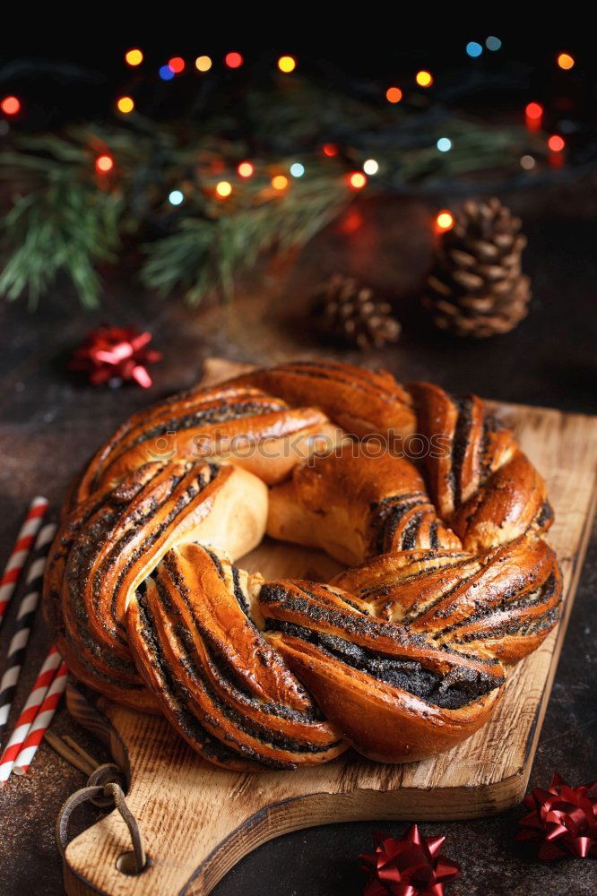 Similar – Image, Stock Photo Healthy banana bread on cutting board