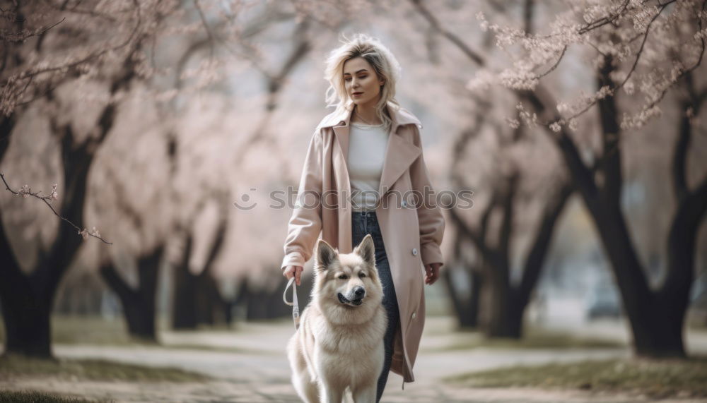 Similar – Image, Stock Photo Sexy young woman at home playing with her dog