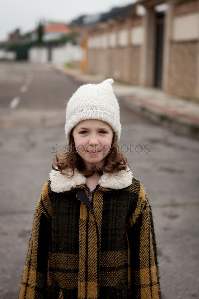 Similar – Image, Stock Photo Pretty little girl in the street