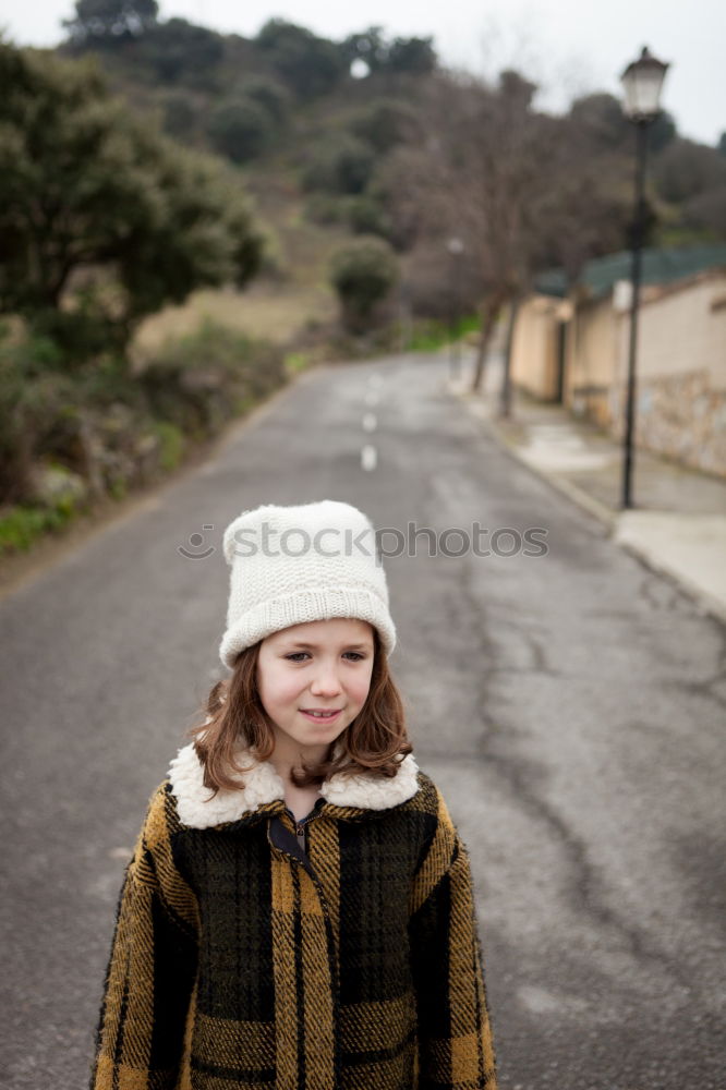 Similar – Image, Stock Photo Beautiful girl with wool hat at winter