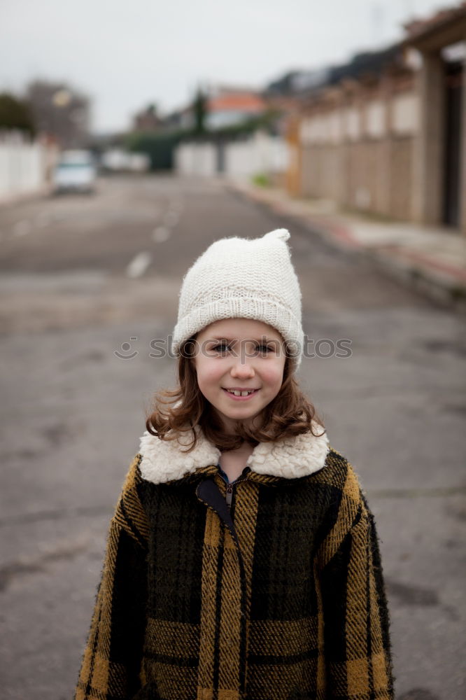 Similar – Image, Stock Photo Pretty little girl in the street