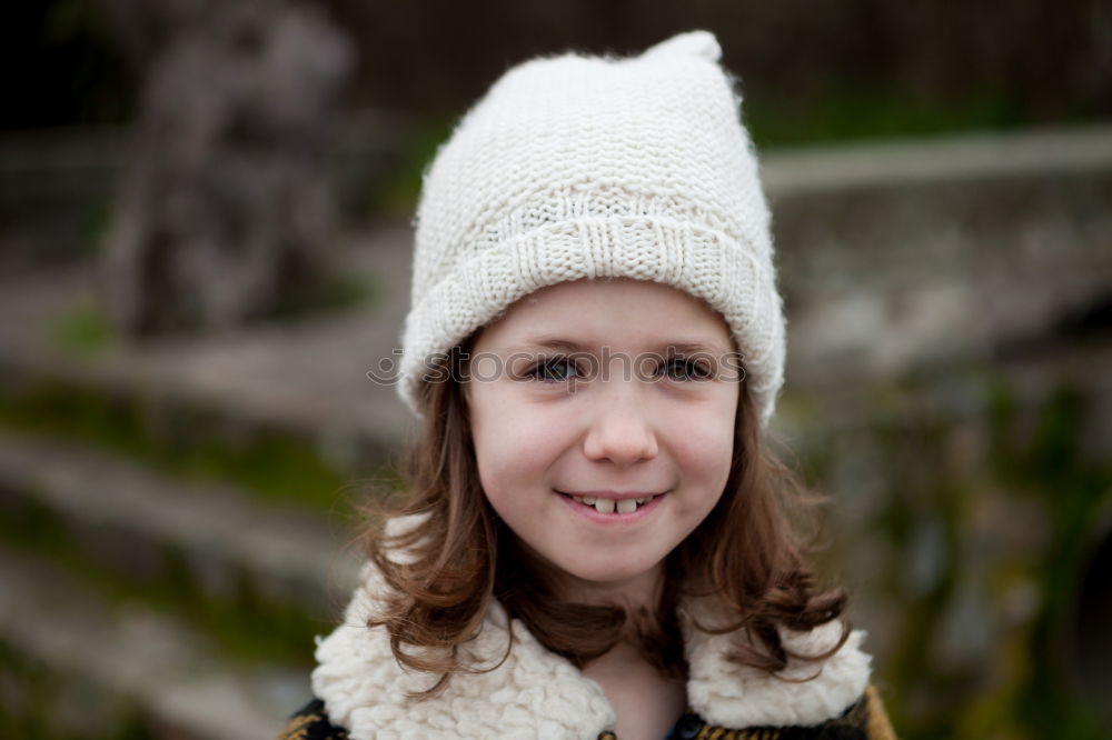 Similar – Image, Stock Photo Pretty girl in a park at winter