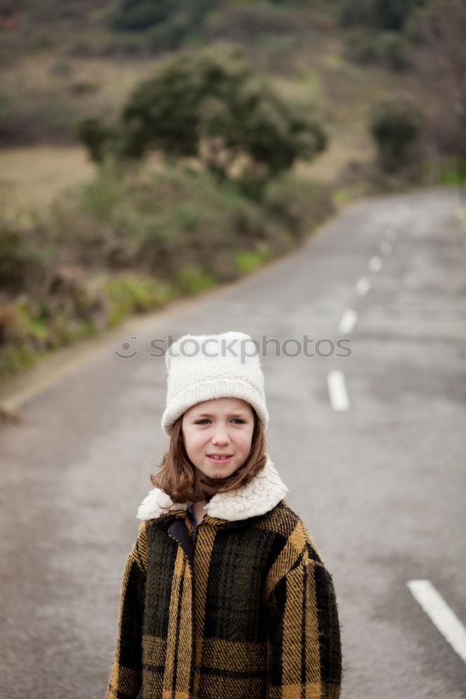 Similar – Image, Stock Photo Pretty little girl in the street