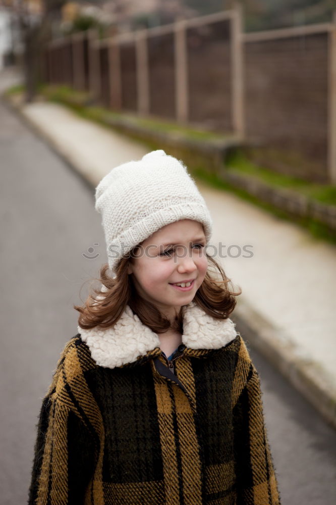 Similar – Image, Stock Photo Pretty little girl in the street