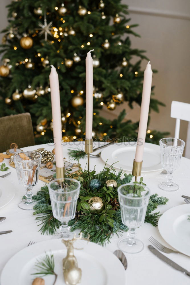 Similar – Natural ornaments for Christmas dinner