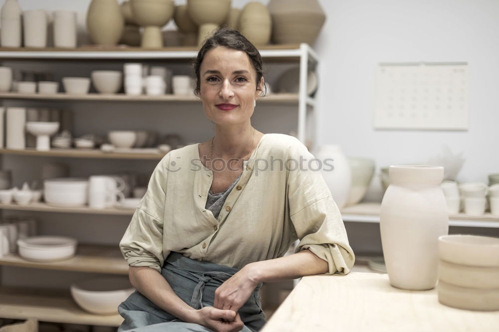 Similar – Image, Stock Photo Craftsman Handmade Artist Showroom Workshop Concept