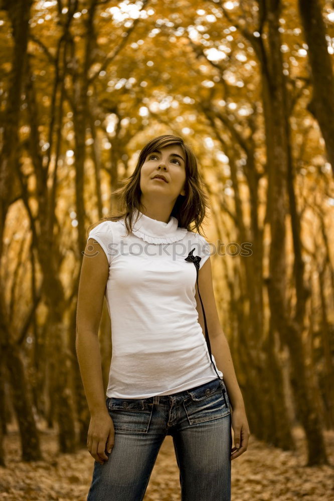 Similar – Image, Stock Photo Danielle with clouds in the background