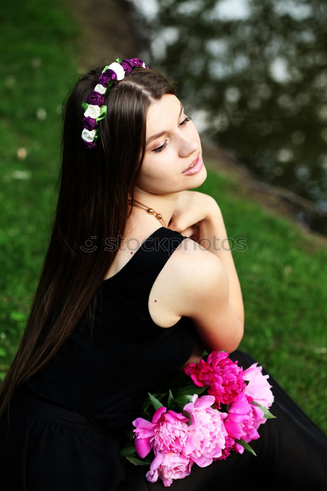 Similar – Image, Stock Photo Beautiful young woman with blue eyes looking at camera