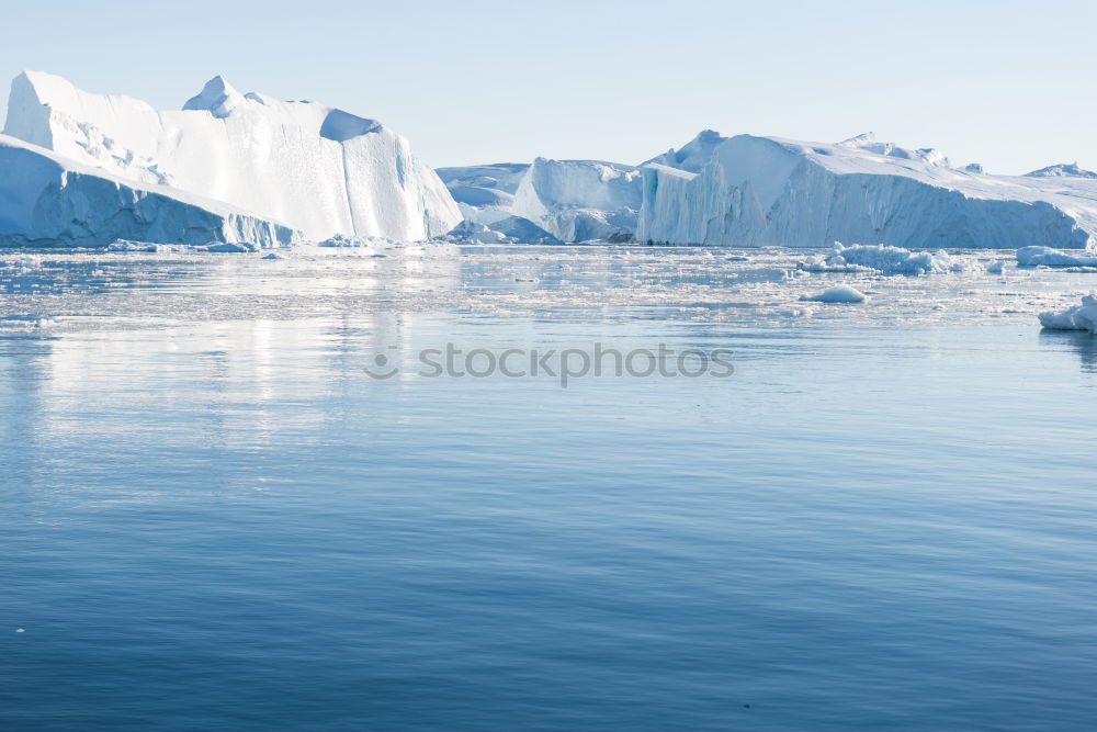 Similar – Glacier and sailing boat