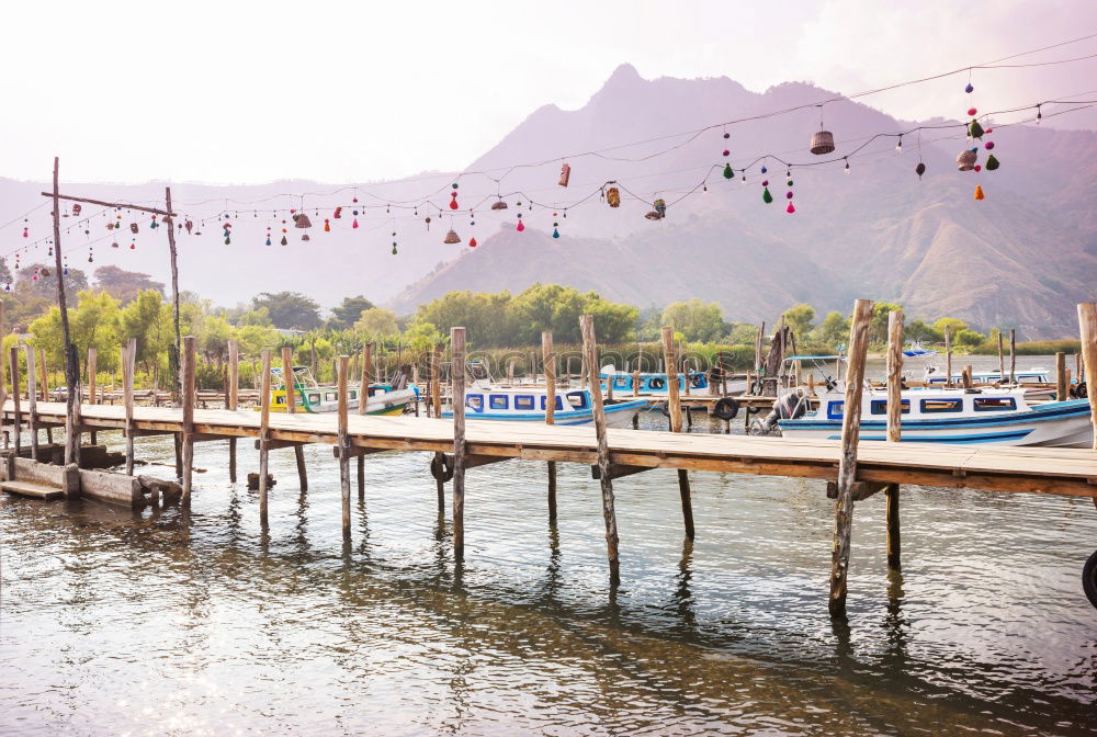 Similar – Image, Stock Photo Motorboats in small dock