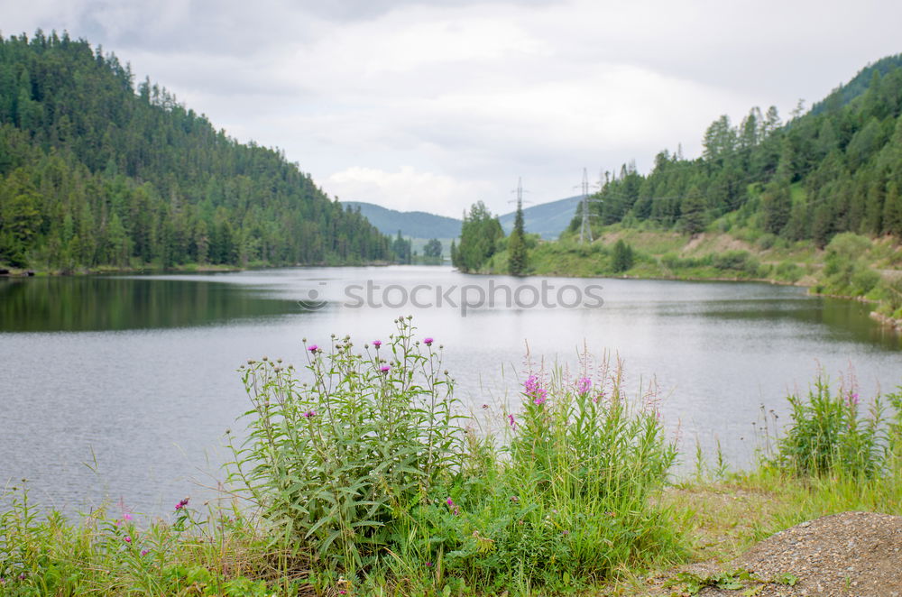 Similar – Image, Stock Photo Lake in the pyrotechnics