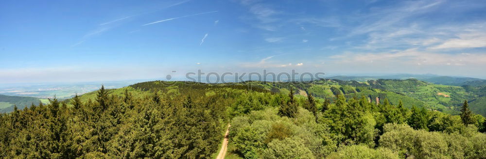 Similar – Image, Stock Photo Panorama Hochsauerland from Wilzenberg