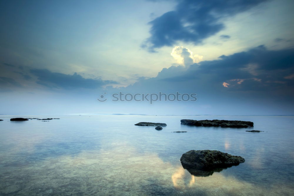 Similar – Image, Stock Photo Blue hour on the beach