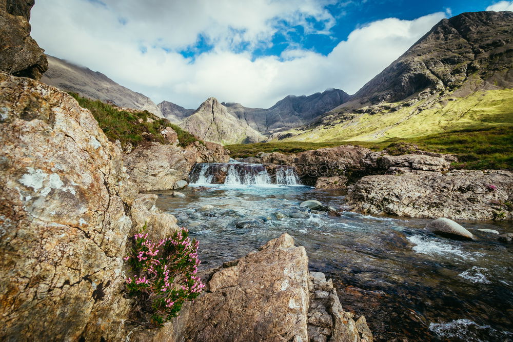 Similar – Valley at Applecross Pass with river in Scotland