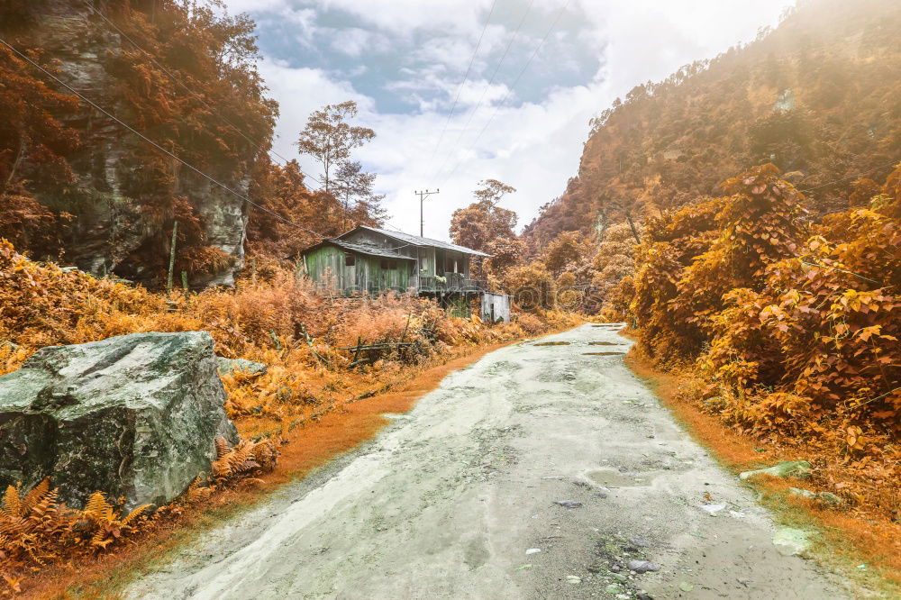 Similar – Image, Stock Photo Landscape of exotic rural village