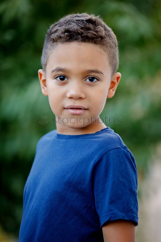 Similar – Image, Stock Photo Adorable latin child in the garden