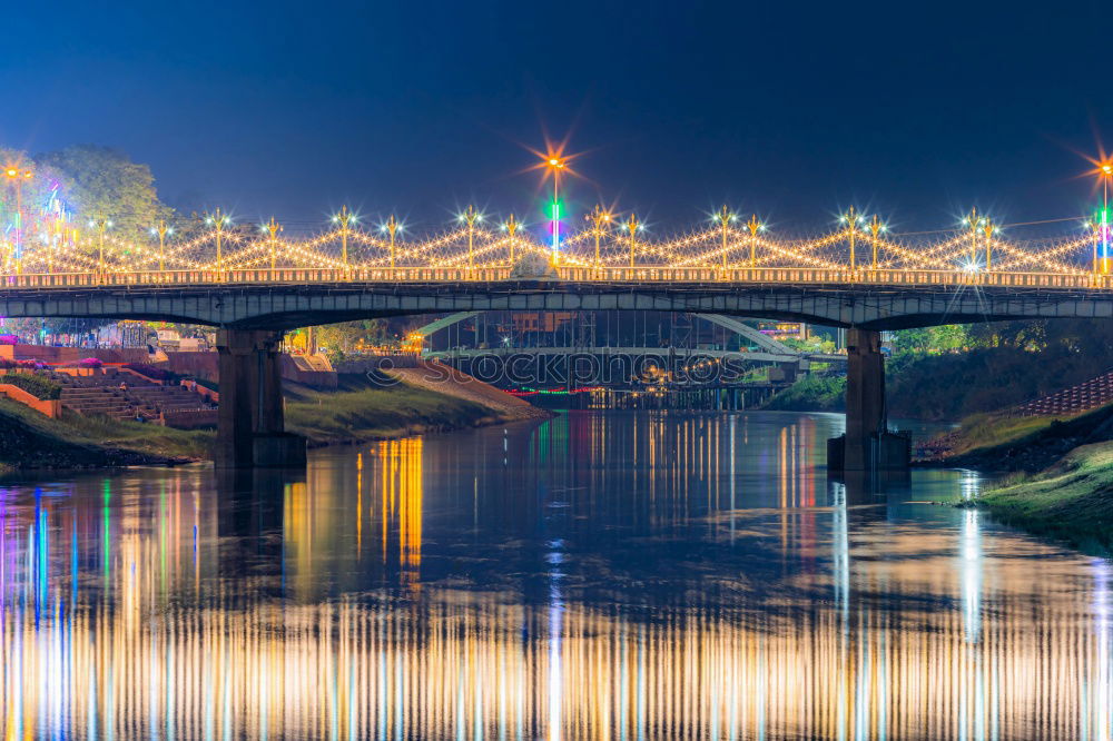 Similar – The Neckar in Heidelberg at the blue hour