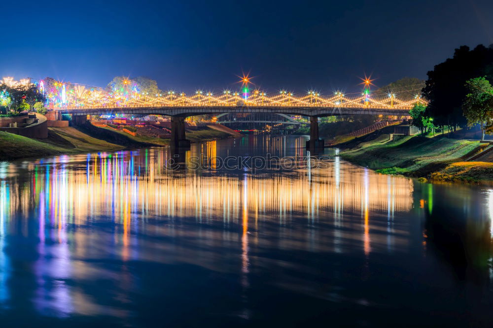 Similar – The Neckar in Heidelberg at the blue hour