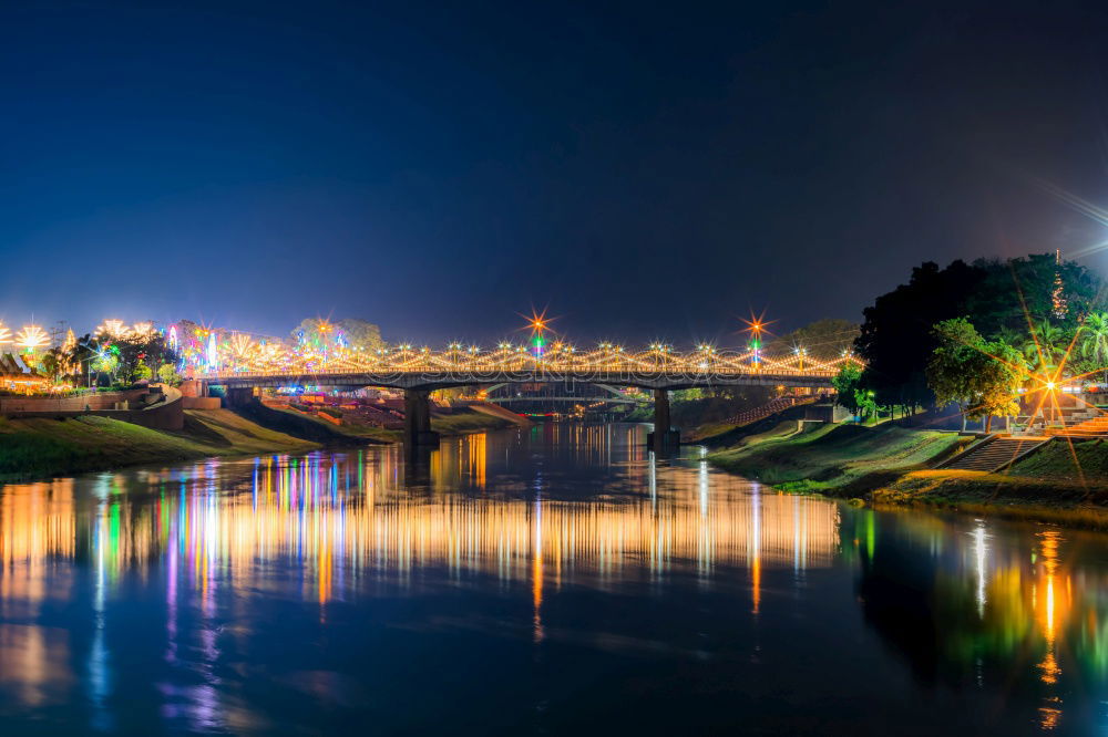 Similar – The Neckar in Heidelberg at the blue hour