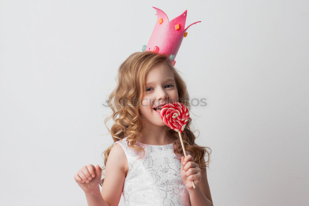 Similar – Image, Stock Photo kid girl playing with dolls at home