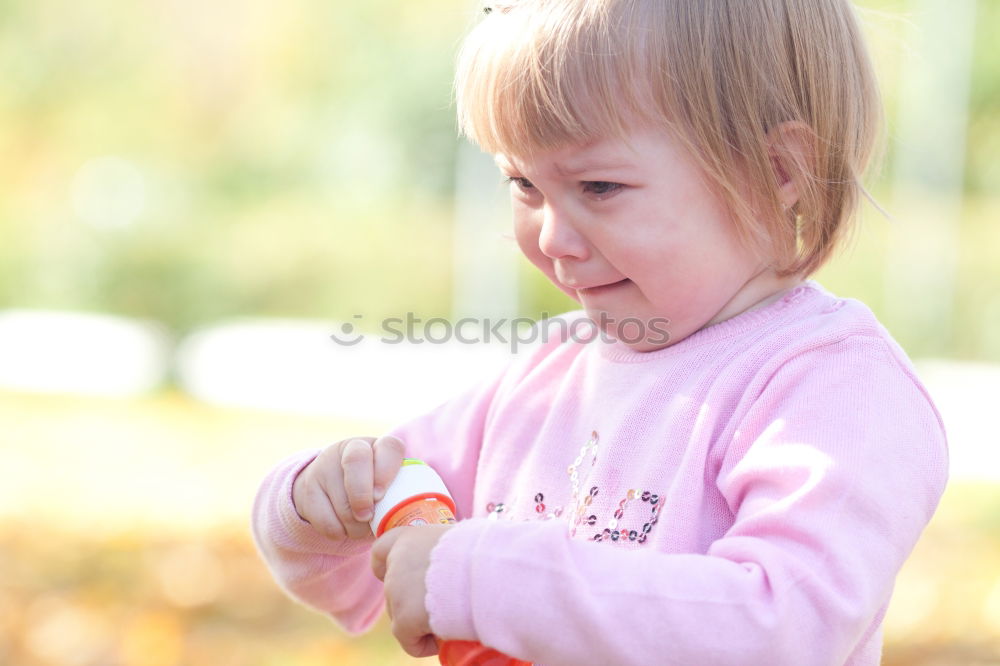 Similar – Image, Stock Photo Little girl discovering nature