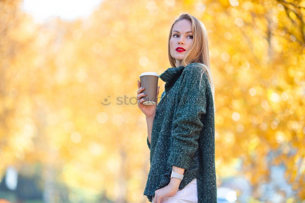 Similar – Image, Stock Photo young woman outdoors using mobile phone and smiling