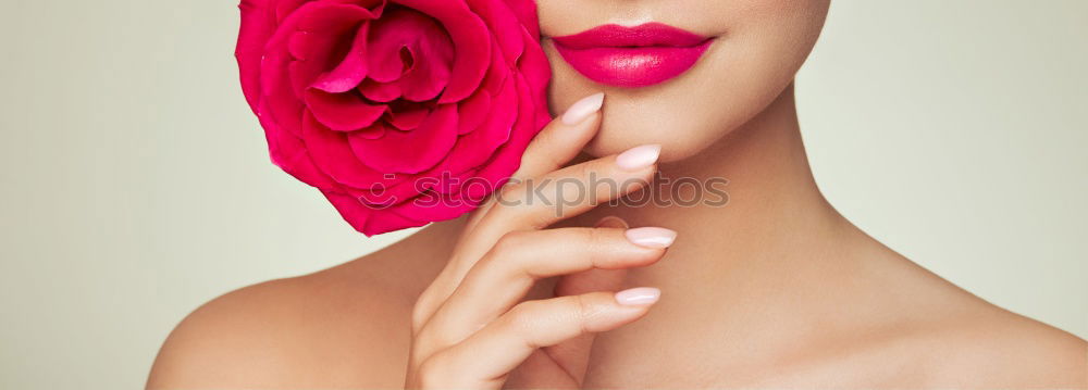 Similar – Image, Stock Photo Young man with red flowers