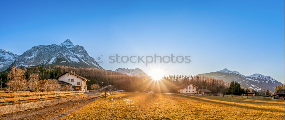 Similar – Image, Stock Photo barn in the alps Landscape