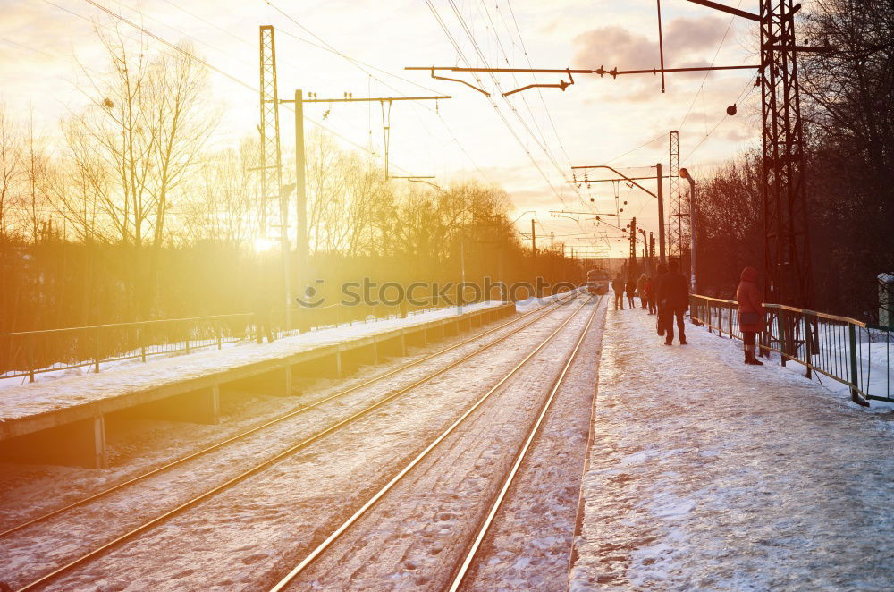 Similar – Foto Bild herbstfahrplan Himmel