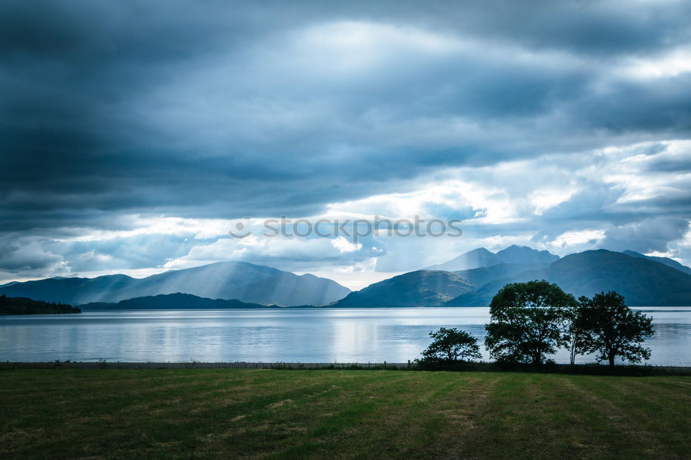 Similar – Image, Stock Photo View from Applecross Pass to Loch Kishorn in Scotland