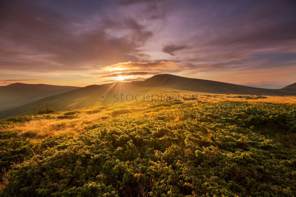 Similar – Image, Stock Photo Sunset over Mam Tor