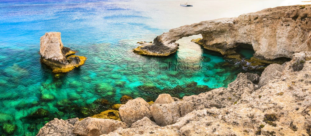 Similar – Ocean Landscape With Rocks And Cliffs At Lagos Bay Coast In Algarve, Portugal