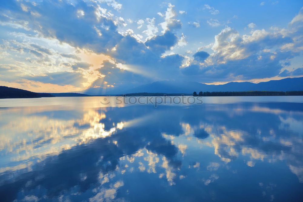 Sunset Clouds Lake