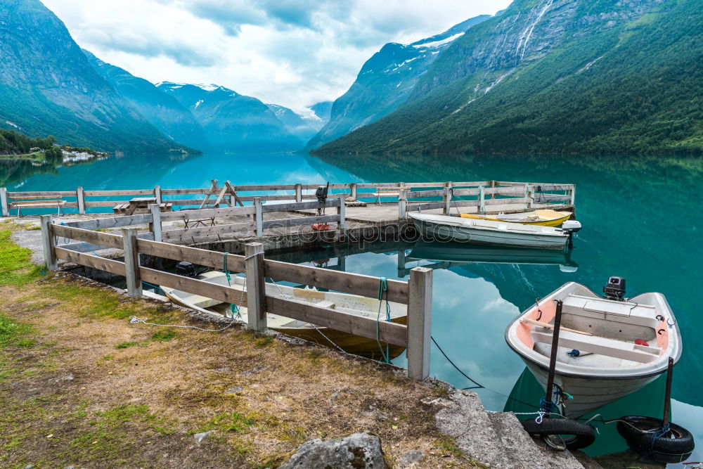 Similar – Cruise ships in the Geirangerfjord