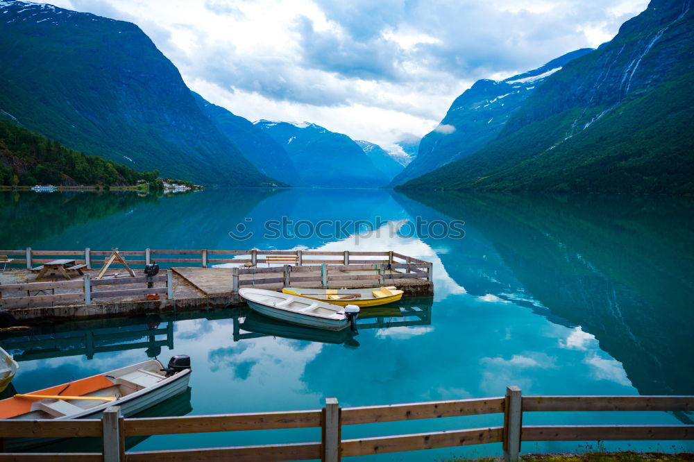 Similar – Image, Stock Photo Rustic benches on lakeshore