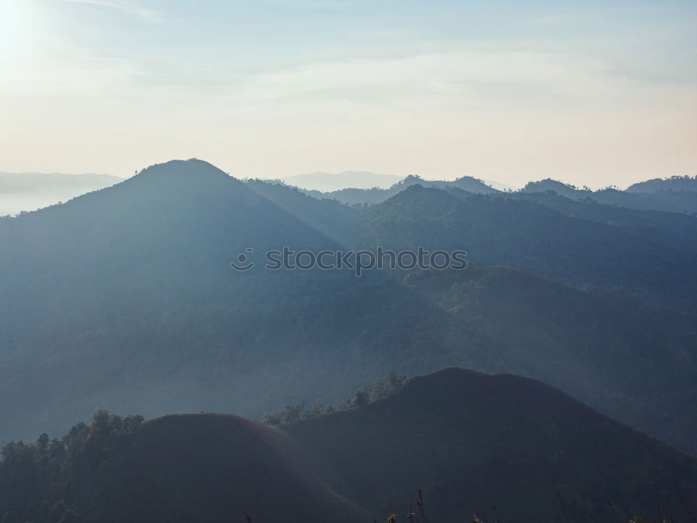 Similar – Two active volcanoes in Java, Indonesia