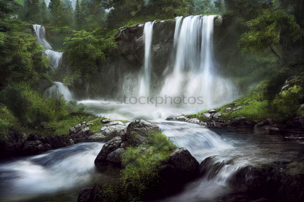 Similar – Image, Stock Photo Mr. Strese is inspecting the Rhine Falls.